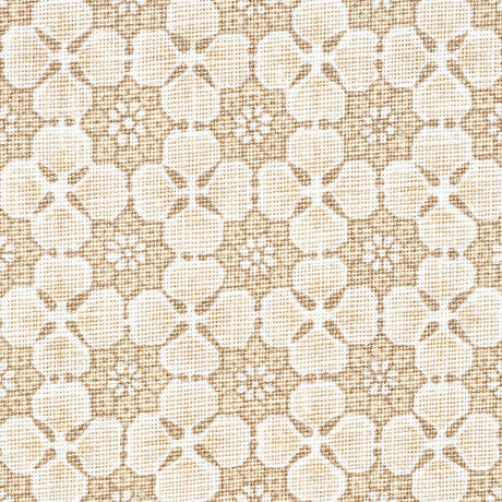 Schumacher Palisades Floret Neutral Fabric - Eade's Wallpaper