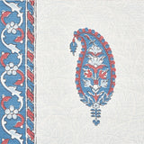 Schumacher Ojai Paisley Red Fabric - Eade's Wallpaper