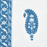 Schumacher Ojai Paisley Indigo Fabric - Eade's Wallpaper