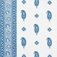 Schumacher Ojai Paisley Indigo Fabric - Eade's Wallpaper
