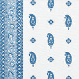 Schumacher Ojai Paisley Indigo Fabric - Eade's Wallpaper