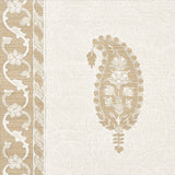 Schumacher Ojai Paisley Neutral Fabric - Eade's Wallpaper