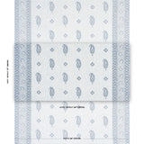 Schumacher Ojai Paisley China Blue Fabric - Eade's Wallpaper