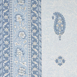 Schumacher Ojai Paisley China Blue Fabric - Eade's Wallpaper