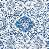Schumacher Montecito Floral Indigo Fabric - Eade's Wallpaper