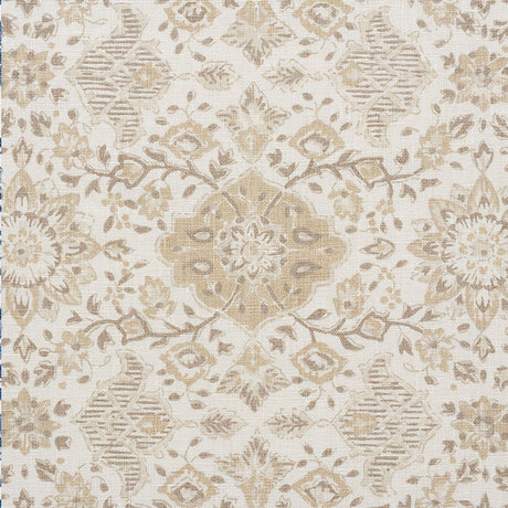 Schumacher Montecito Floral Neutral Fabric - Eade's Wallpaper