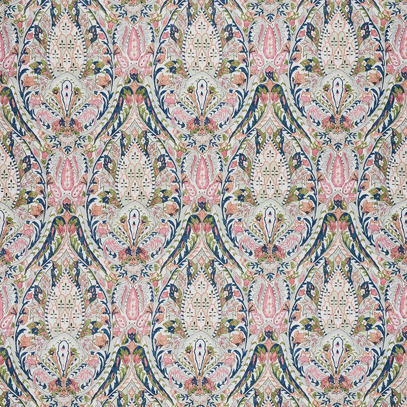 Schumacher Layla Paisley Multi Fabric - Eade's Wallpaper