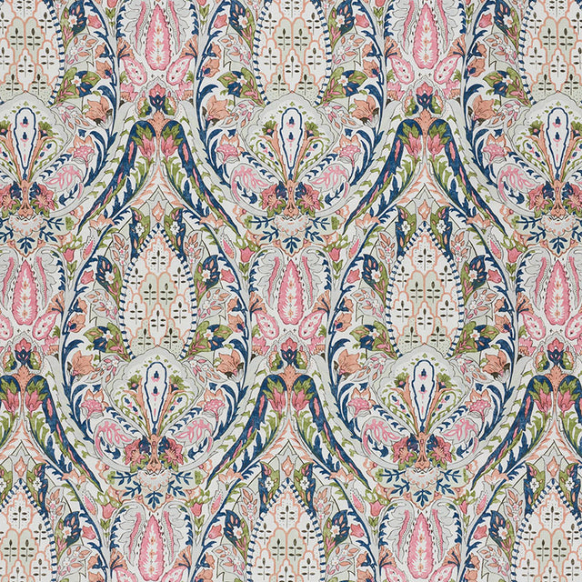 Schumacher Layla Paisley Multi Fabric - Eade's Wallpaper