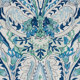 Schumacher Layla Paisley Blue & Green Fabric - Eade's Wallpaper