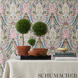 Schumacher Layla Paisley Blue & Green Fabric - Eade's Wallpaper