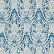 Schumacher Layla Paisley Blue & Green Fabric - Eade's Wallpaper