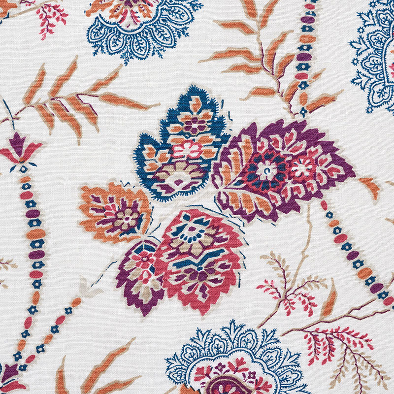Schumacher Emperor'S Vine Aubergine Fabric