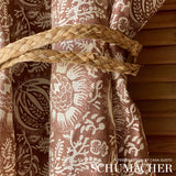 Schumacher Pomegranate Print Russet Fabric - Eade's Wallpaper