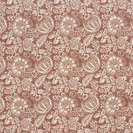 Schumacher Pomegranate Print Russet Fabric - Eade's Wallpaper