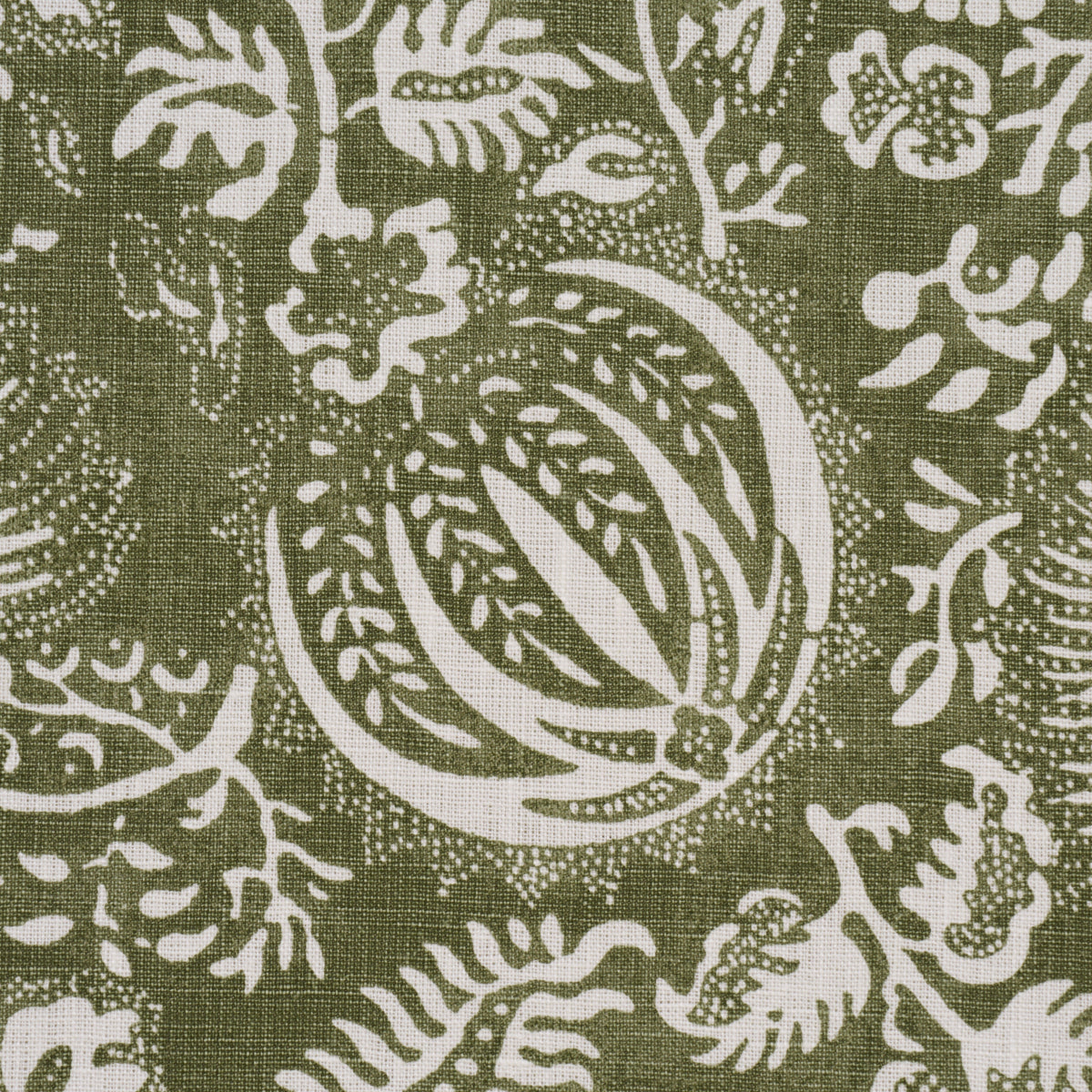 Schumacher 177695 POMEGRANATE PRINT in OLIVE Fabric - A LOVE