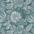 Schumacher 177696 POMEGRANATE PRINT in PEACOCK Fabric - A LO
