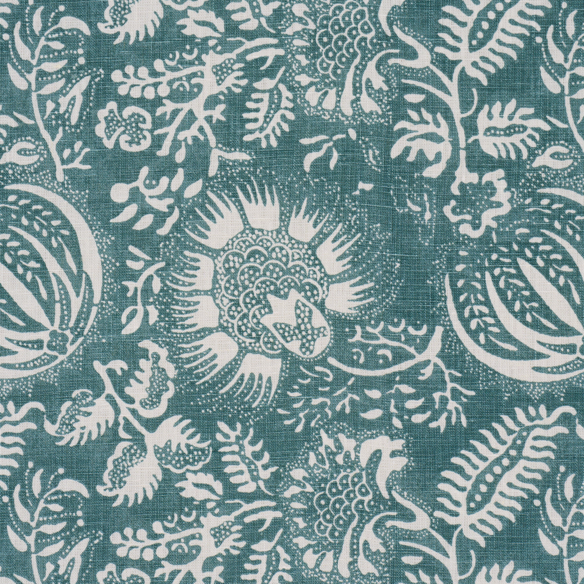 Schumacher 177696 POMEGRANATE PRINT in PEACOCK Fabric - A LO
