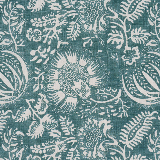 Schumacher 177696 POMEGRANATE PRINT in PEACOCK Fabric - A LO