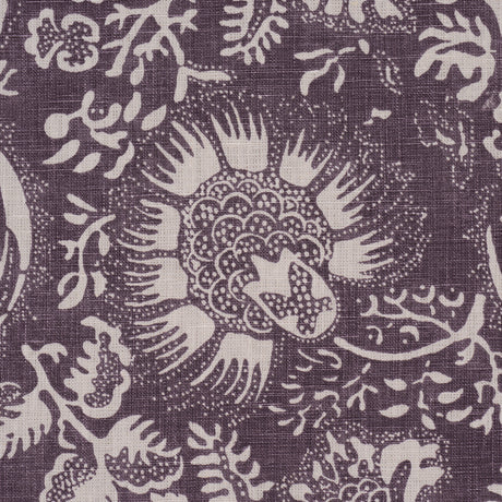 Schumacher 177697 POMEGRANATE PRINT in AUBERGINE Fabric - A 
