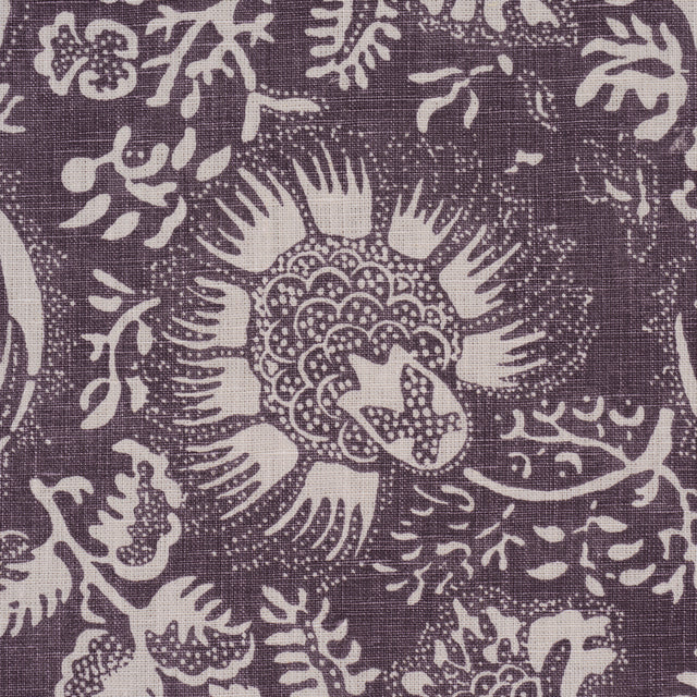 Schumacher 177697 POMEGRANATE PRINT in AUBERGINE Fabric - A 