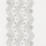 Schumacher Nauset Stripe Grey Fabric - Eade's Wallpaper