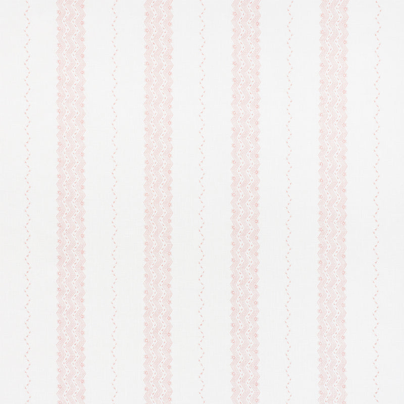 Schumacher Nauset Stripe Blush Fabric - Eade's Wallpaper