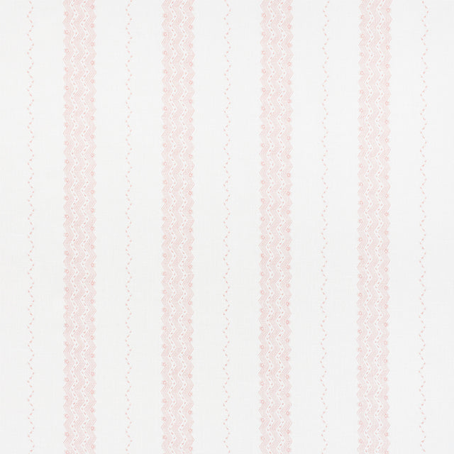 Schumacher Nauset Stripe Blush Fabric - Eade's Wallpaper