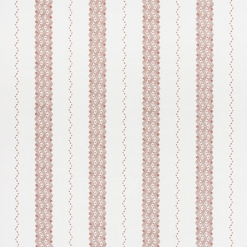 Schumacher Nauset Stripe Sienna Fabric - Eade's Wallpaper