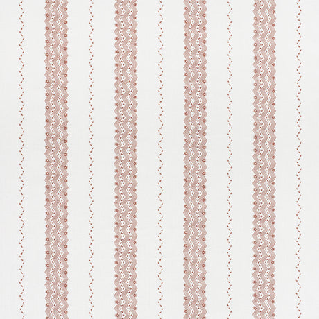 Schumacher Nauset Stripe Sienna Fabric - Eade's Wallpaper