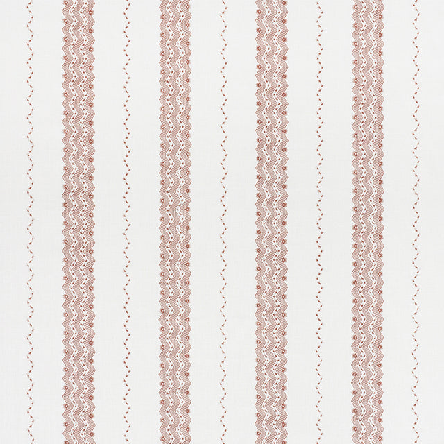 Schumacher Nauset Stripe Sienna Fabric - Eade's Wallpaper