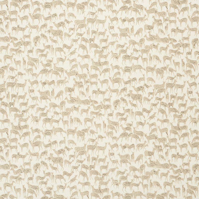 Schumacher Fauna Natural Fabric