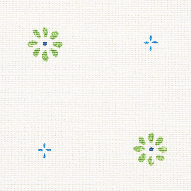 Schumacher Suna Floral Green Fabric - Eade's Wallpaper