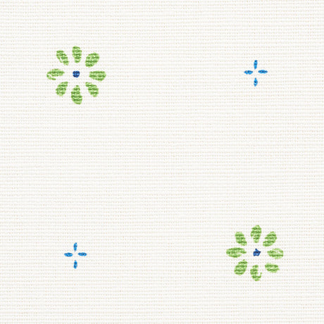 Schumacher Suna Floral Green Fabric - Eade's Wallpaper
