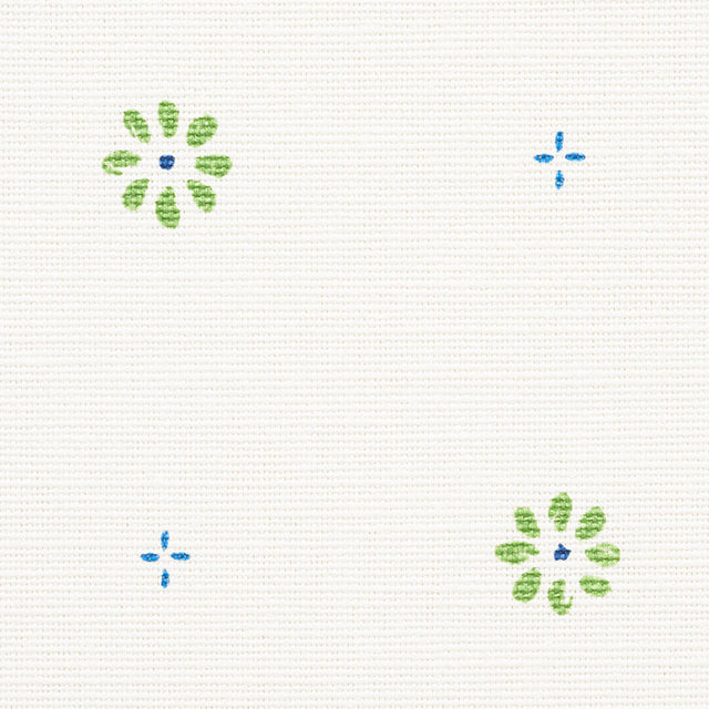 Schumacher Suna Floral Green Fabric - Eade's Wallpaper