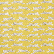 Schumacher Leaping Leopards Yellow Fabric - Eade's Wallpaper