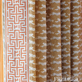 Schumacher Leaping Leopards Sand Fabric - Eade's Wallpaper