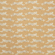 Schumacher Leaping Leopards Sand Fabric - Eade's Wallpaper