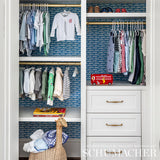 Schumacher Leaping Leopards Blue Fabric - Eade's Wallpaper