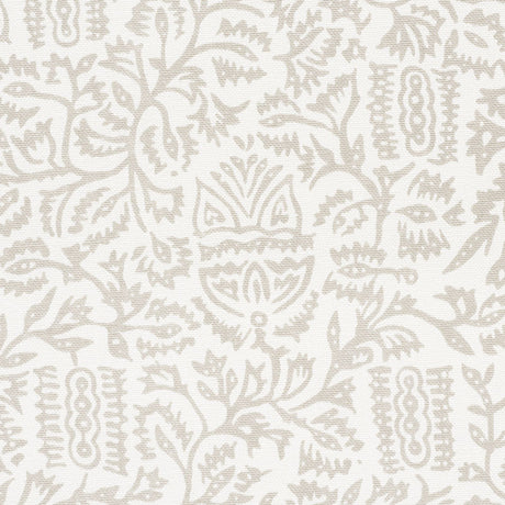 Schumacher Morris Taupe Fabric - Eade's Wallpaper