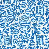 Schumacher Morris Blue Fabric - Eade's Wallpaper