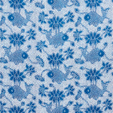 Schumacher Lotus Batik Indigo Fabric - Eade's Wallpaper