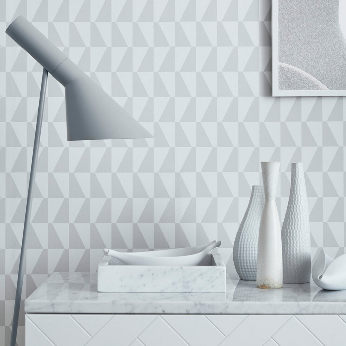 Schumacher 1778 TRAPEZ in GREY Wallpaper - BORÃ…STAPETER