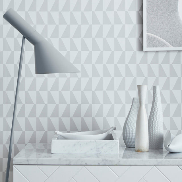 Schumacher 1778 TRAPEZ in GREY Wallpaper - BORÃ…STAPETER