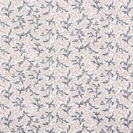 Schumacher Sprig Basalt & Fawn Fabric - Eade's Wallpaper