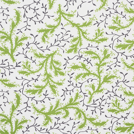 Schumacher Sprig Moss Fabric - Eade's Wallpaper