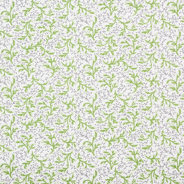 Schumacher Sprig Moss Fabric - Eade's Wallpaper