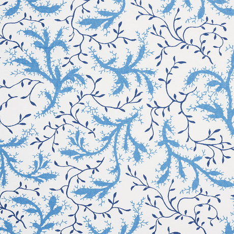 Schumacher Sprig Afternoon Blue Fabric - Eade's Wallpaper