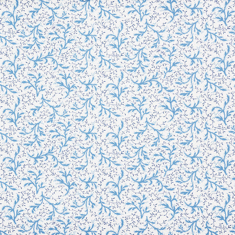 Schumacher Sprig Afternoon Blue Fabric - Eade's Wallpaper
