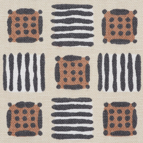 Schumacher Mottley Grid Wren Fabric - Eade's Wallpaper