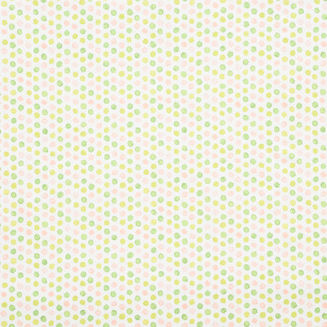 Schumacher Mini Bursts Pink & Leaf Fabric - Eade's Wallpaper